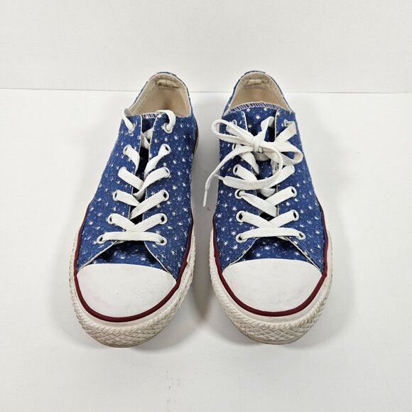 Converse All Star Blue Star Pattern Sneakers Womens Junior Size 5 - Picture 1 of 9